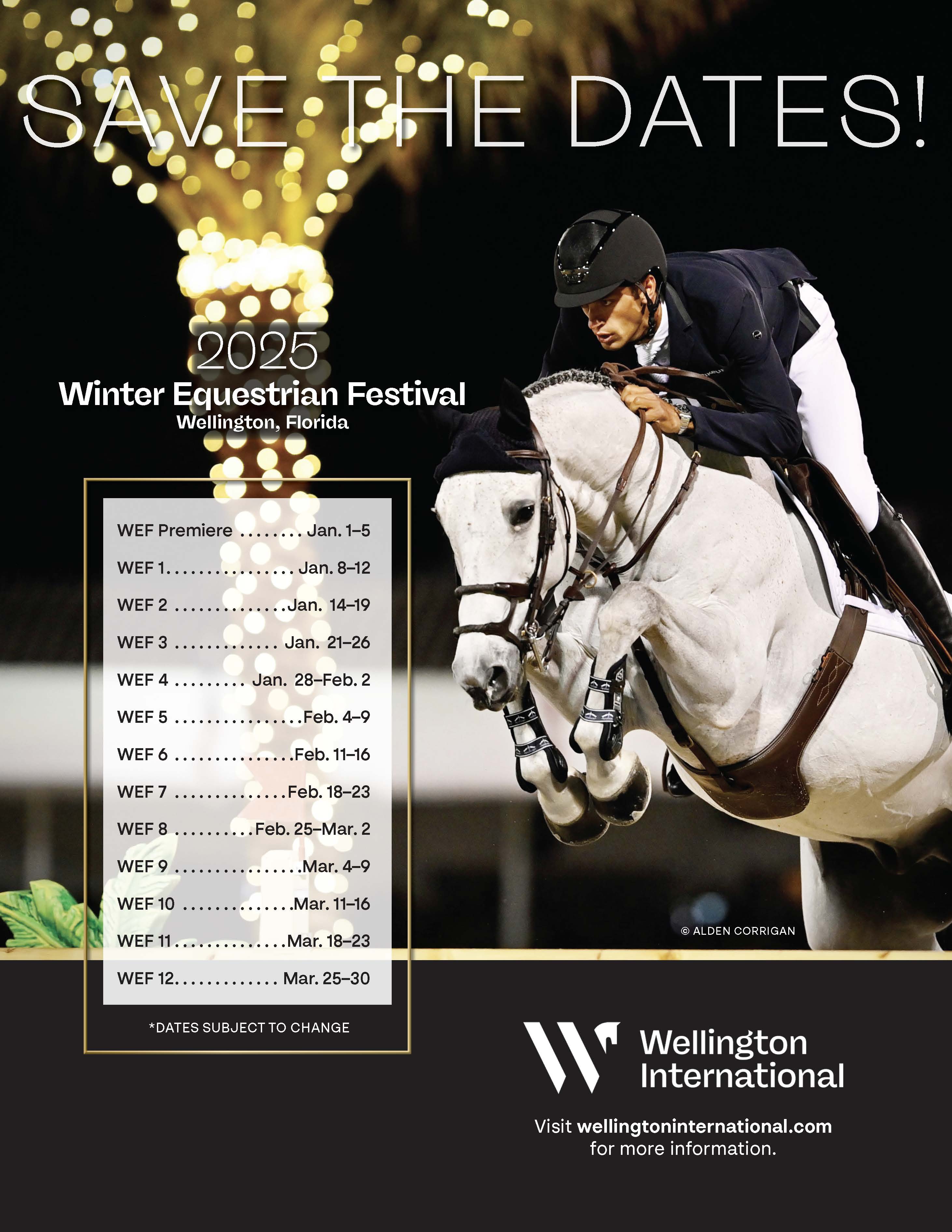 2025 Winter Equestrian Festival Dates Announced